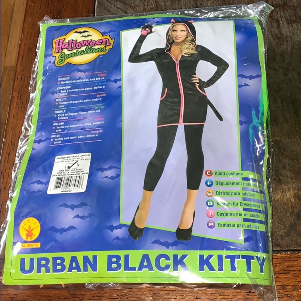 urban black kitty halloween costume osfm